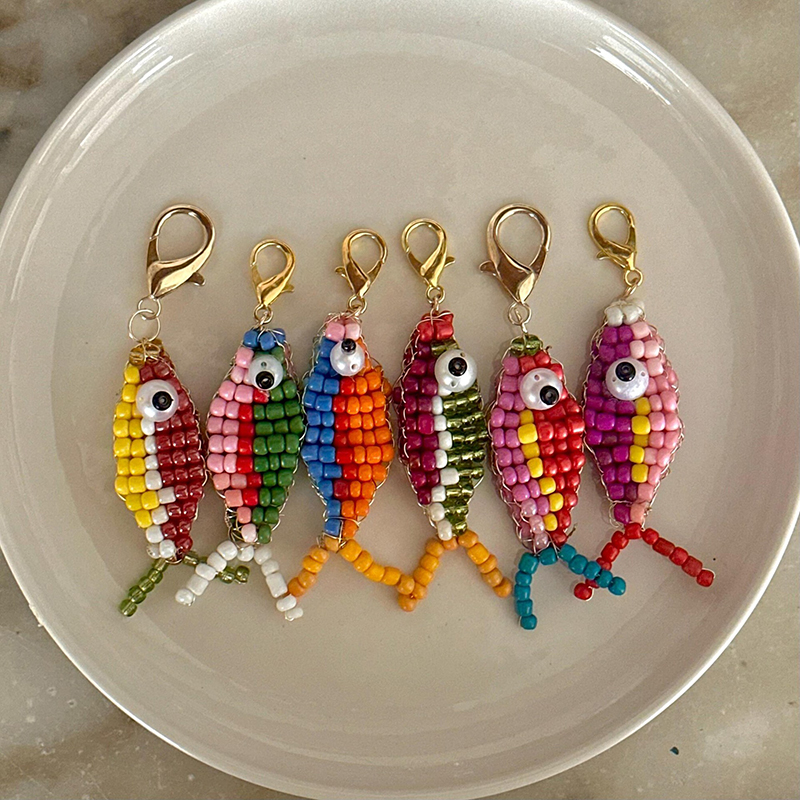 Phone Accessories Beads - 10pcs Colorful Bead Small Fish Pendant