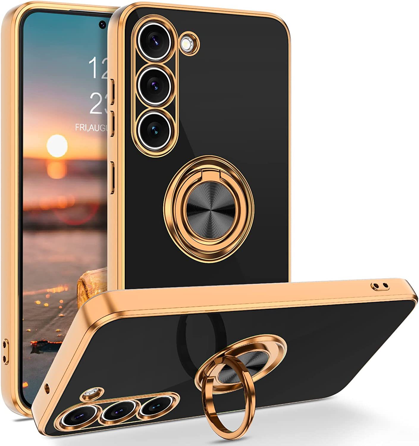 Phone Accessories Are - Luxury Plating Magnetic 360°Ring Holder Phone