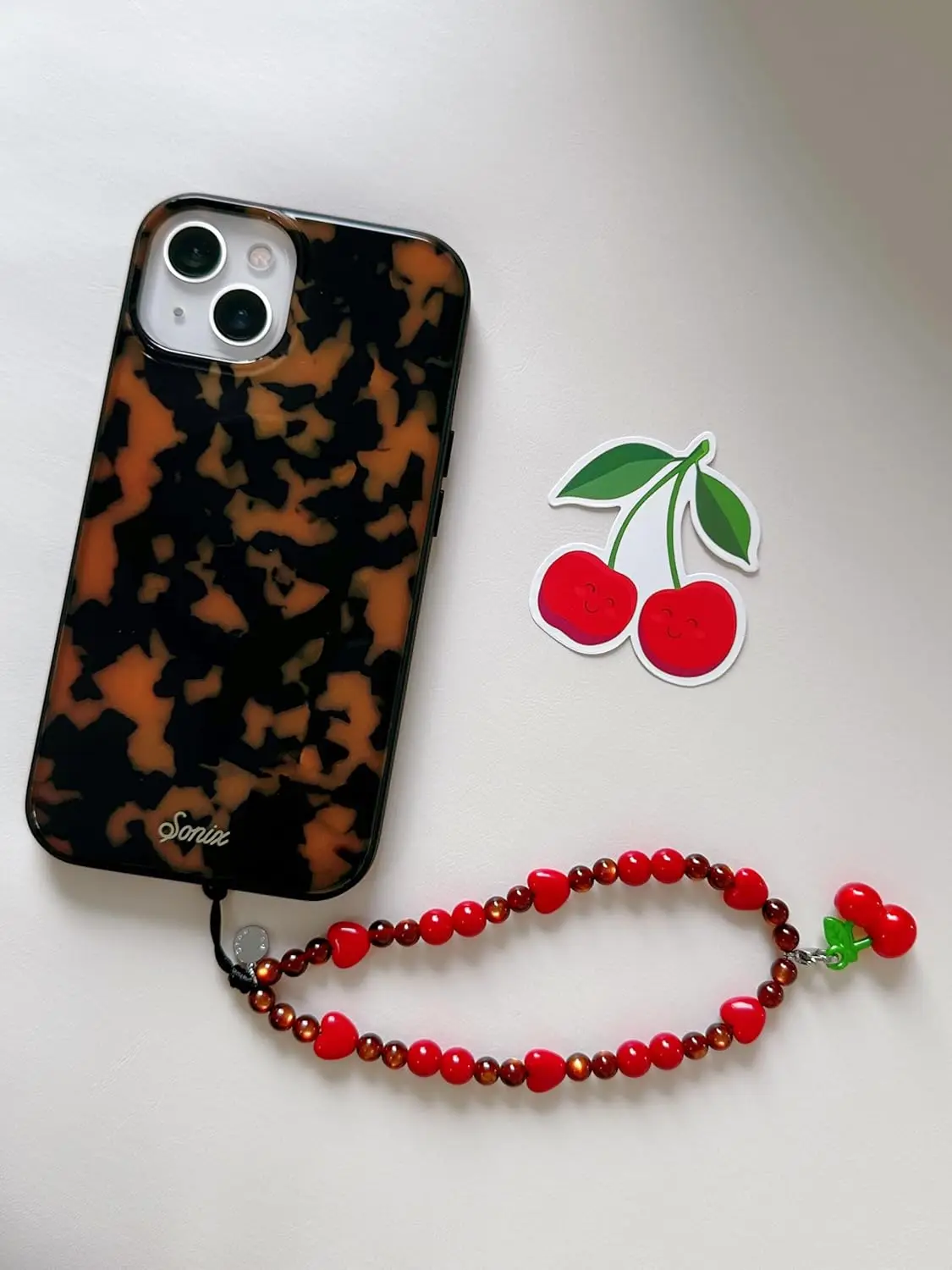 Cute Beaded Phone Charm Wrist  - Phone Accessories Beads ulasan dan harga