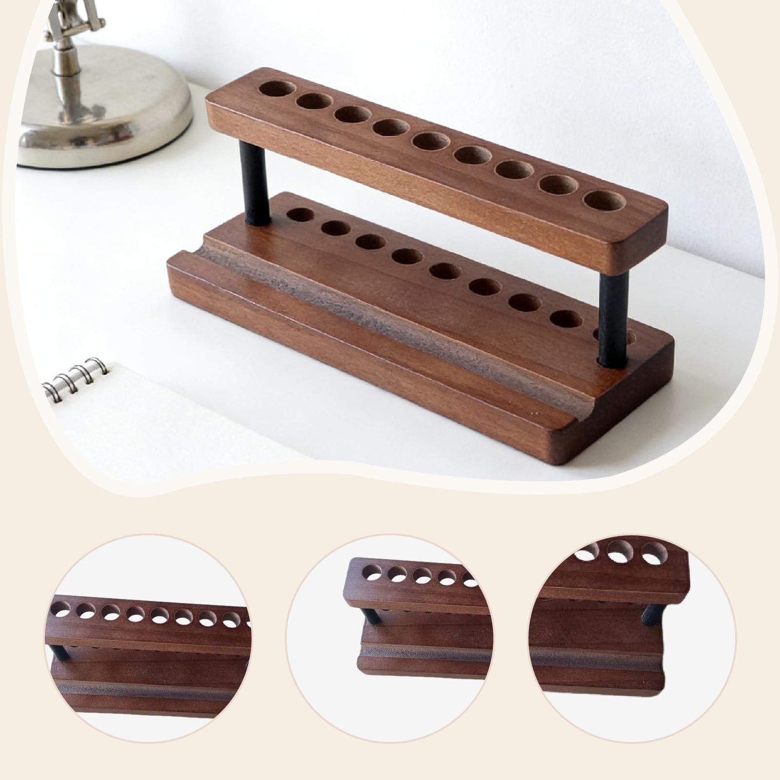 Wooden Pen Stand Desk Organize - Phone Accessories Rack Display ulasan dan harga