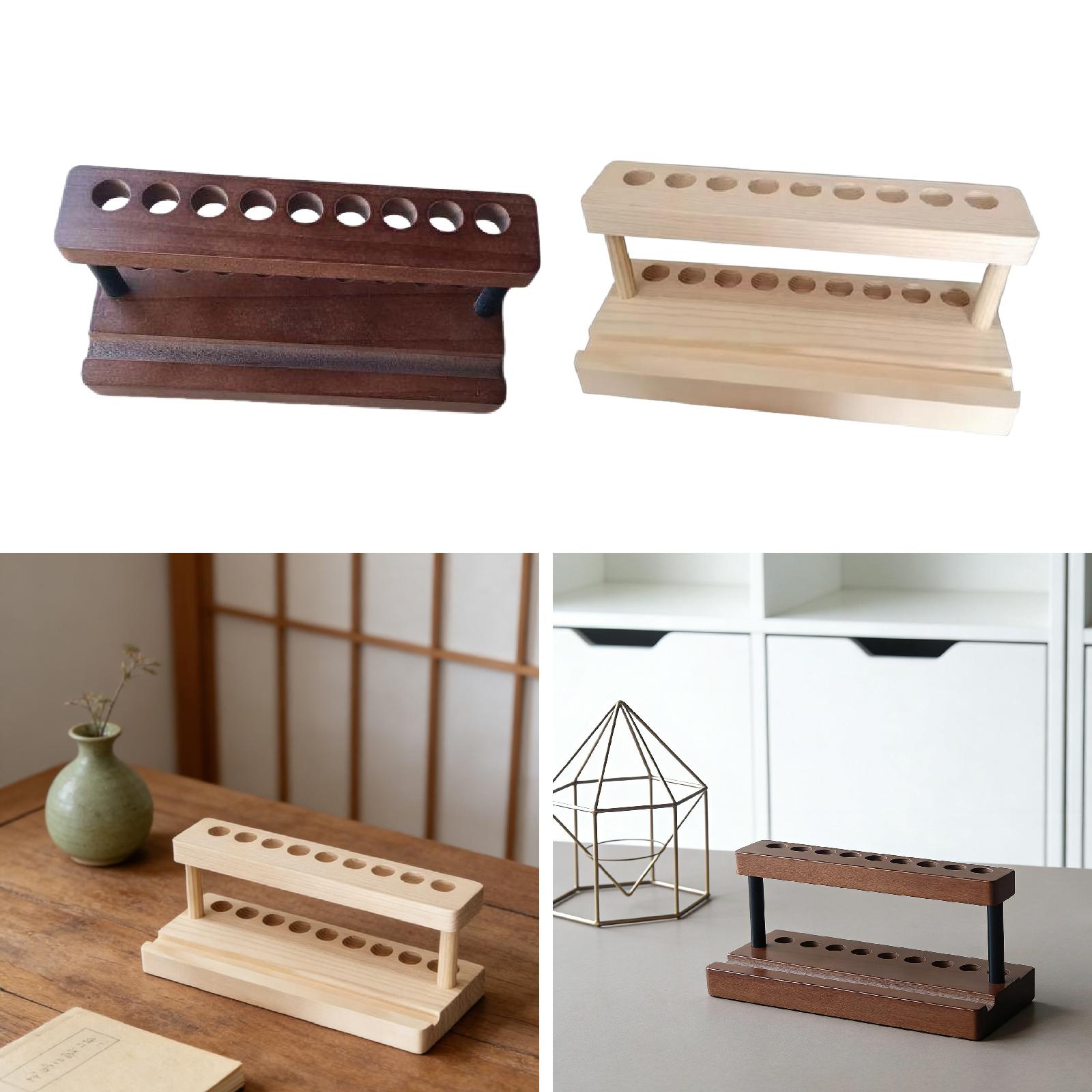 Wooden Pen Stand Desk Organize - Phone Accessories Rack Display ulasan dan harga
