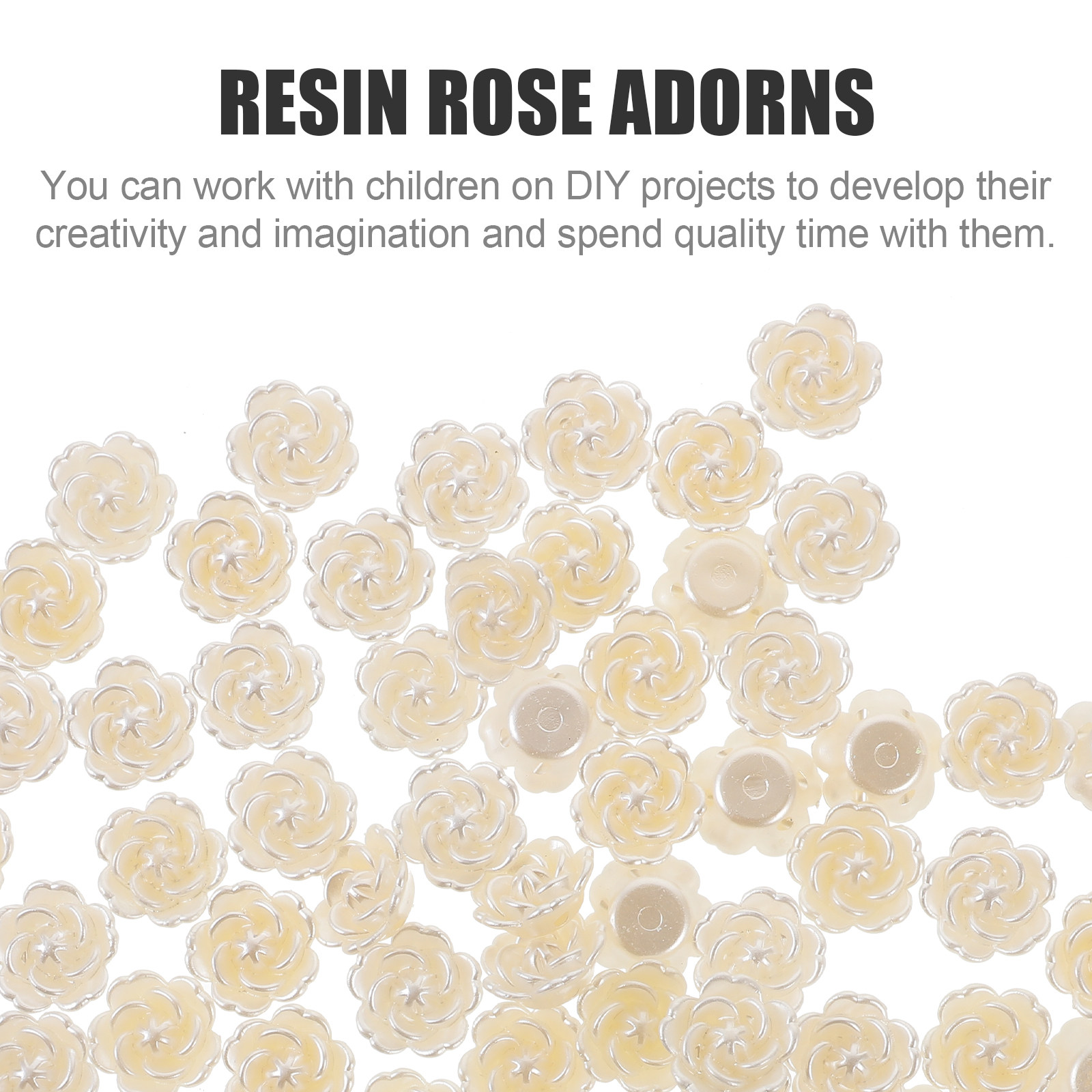 100Pcs Resin Rose Charms Handc - Phone Accessories Beads ulasan dan harga