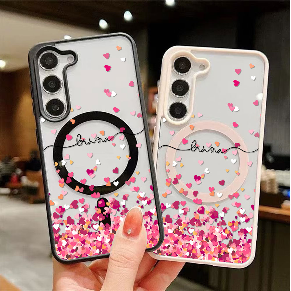 Pink Heart Print Phone Case Fo - Magnetic Phone Case ulasan dan harga