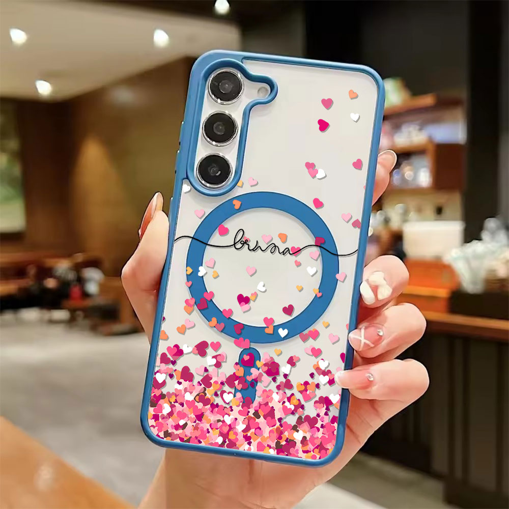 Pink Heart Print Phone Case Fo - Magnetic Phone Case ulasan dan harga