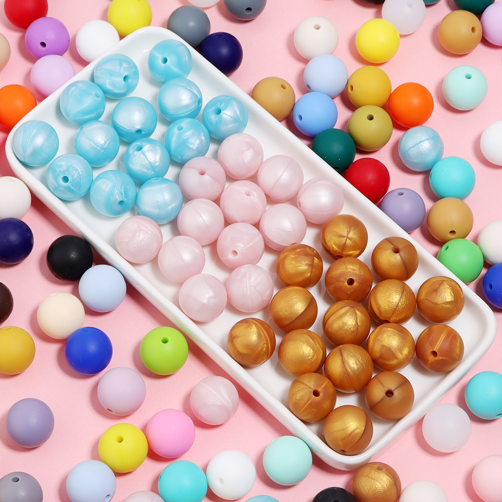 20pcs Silicone Round Bead 12/1 - Phone Accessories Beads ulasan dan harga