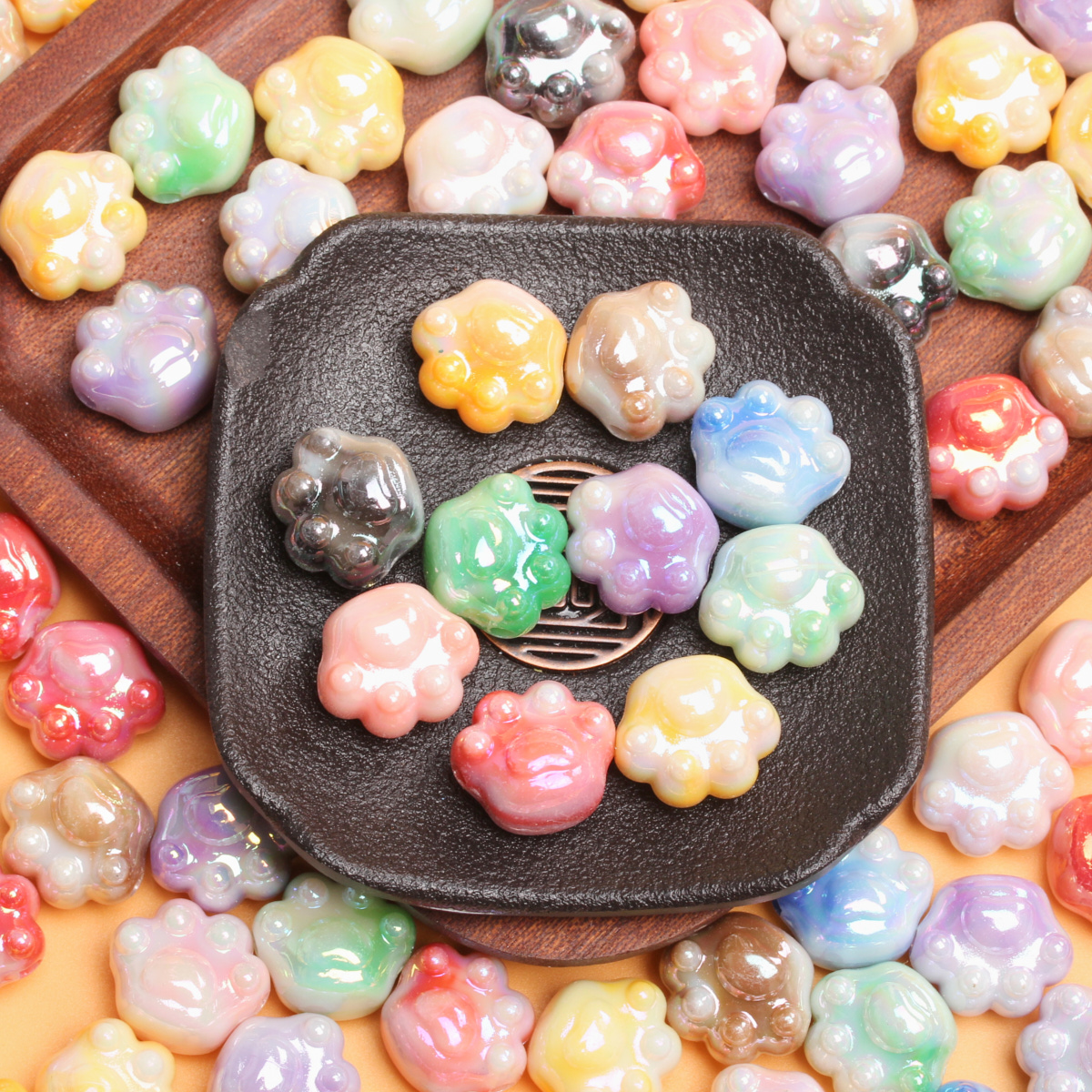 10pcs 19*16mm UV Dazzle Two-co - Phone Accessories Beads ulasan dan harga