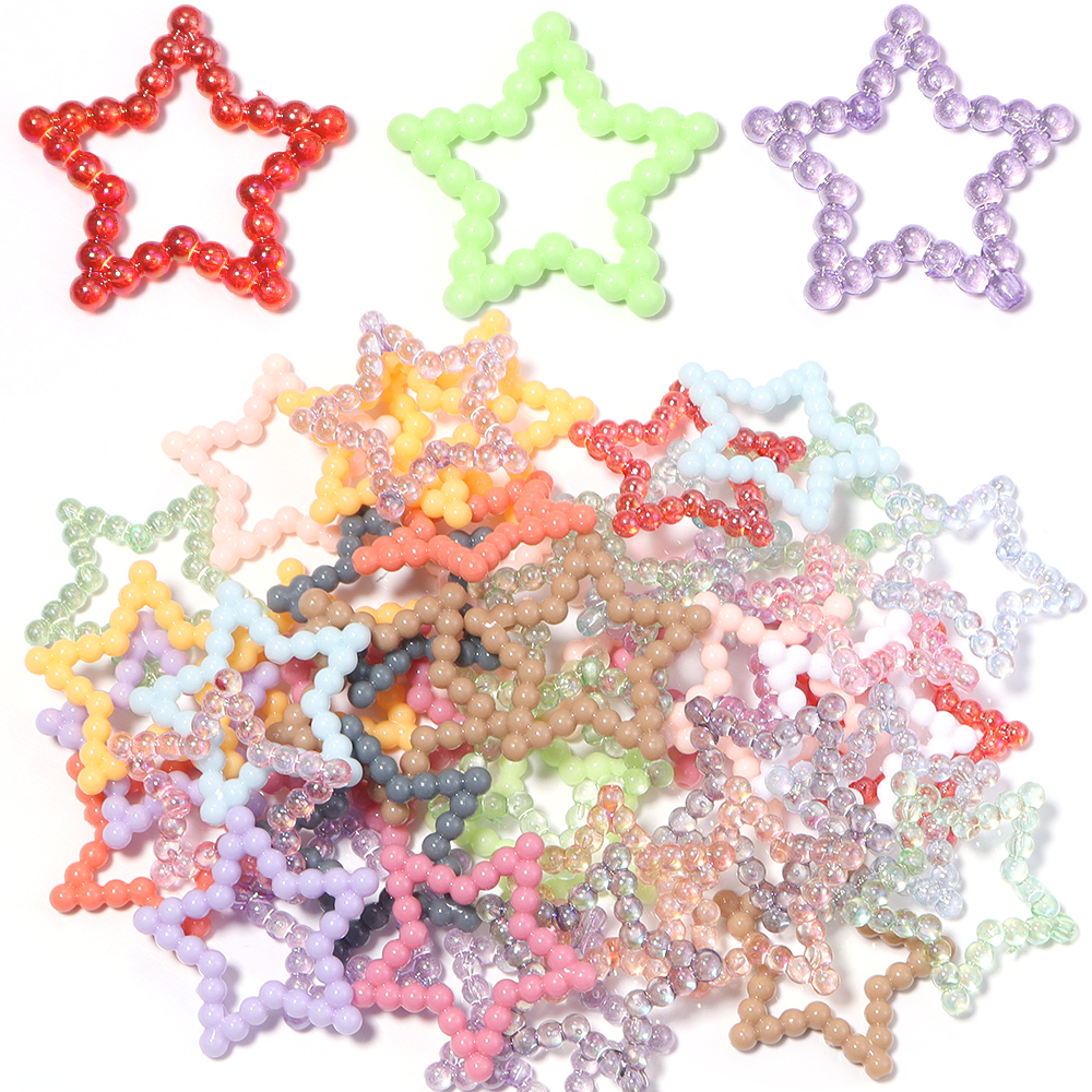 30pcs/lot 33mm Acrylic Hollow  - Phone Accessories Beads ulasan dan harga