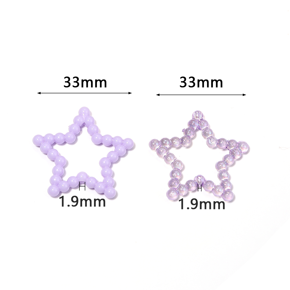 30pcs/lot 33mm Acrylic Hollow  - Phone Accessories Beads ulasan dan harga