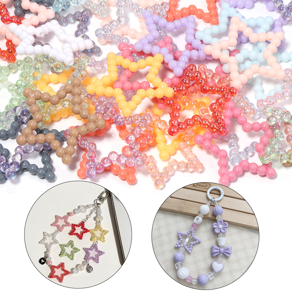 30pcs/lot 33mm Acrylic Hollow  - Phone Accessories Beads ulasan dan harga
