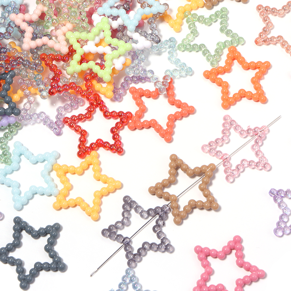 30pcs/lot 33mm Acrylic Hollow  - Phone Accessories Beads ulasan dan harga
