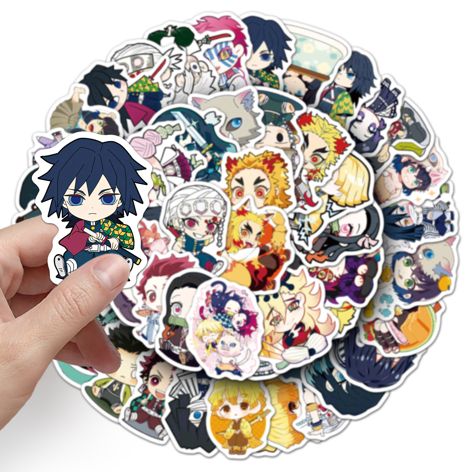 50 Pcs Chibi Demon Slayer Anim - Phone Accessories Demon Slayer ulasan dan harga