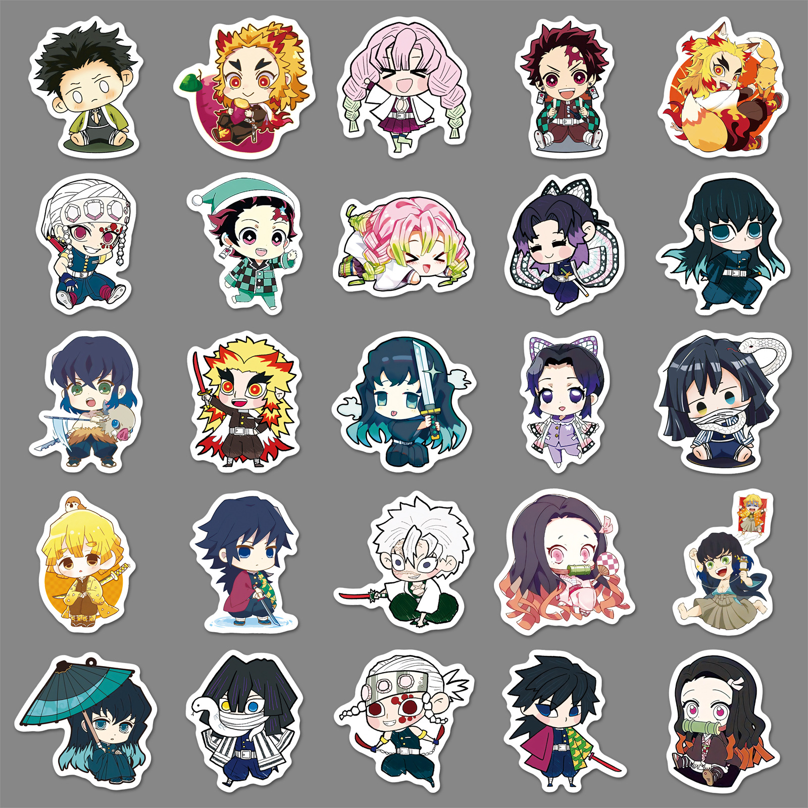 50 Pcs Chibi Demon Slayer Anim - Phone Accessories Demon Slayer ulasan dan harga