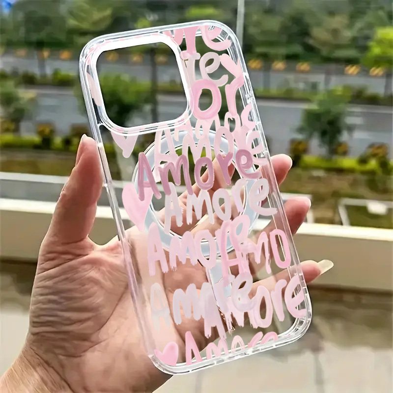 Amore-Love Romantic Pink Lette - Magnetic Phone Case ulasan dan harga
