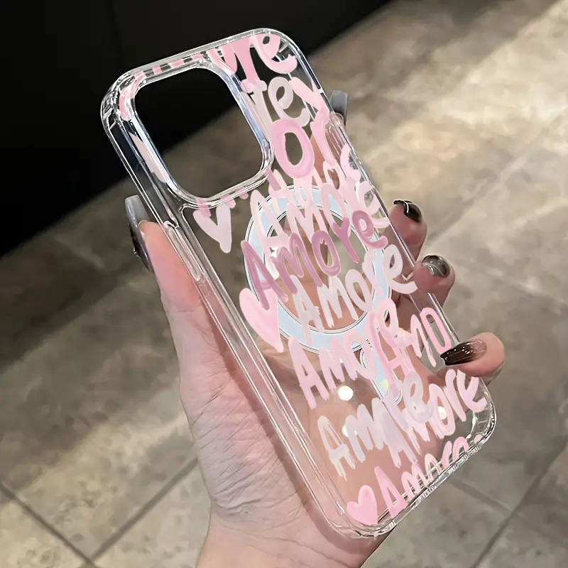 Amore-Love Romantic Pink Lette - Magnetic Phone Case ulasan dan harga
