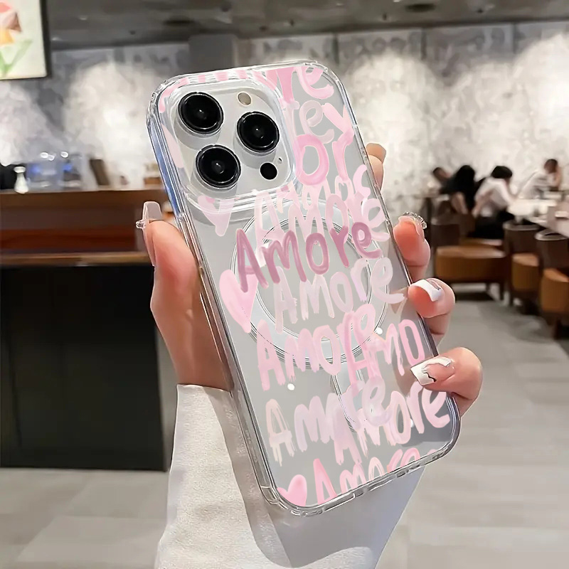 Amore-Love Romantic Pink Lette - Magnetic Phone Case ulasan dan harga