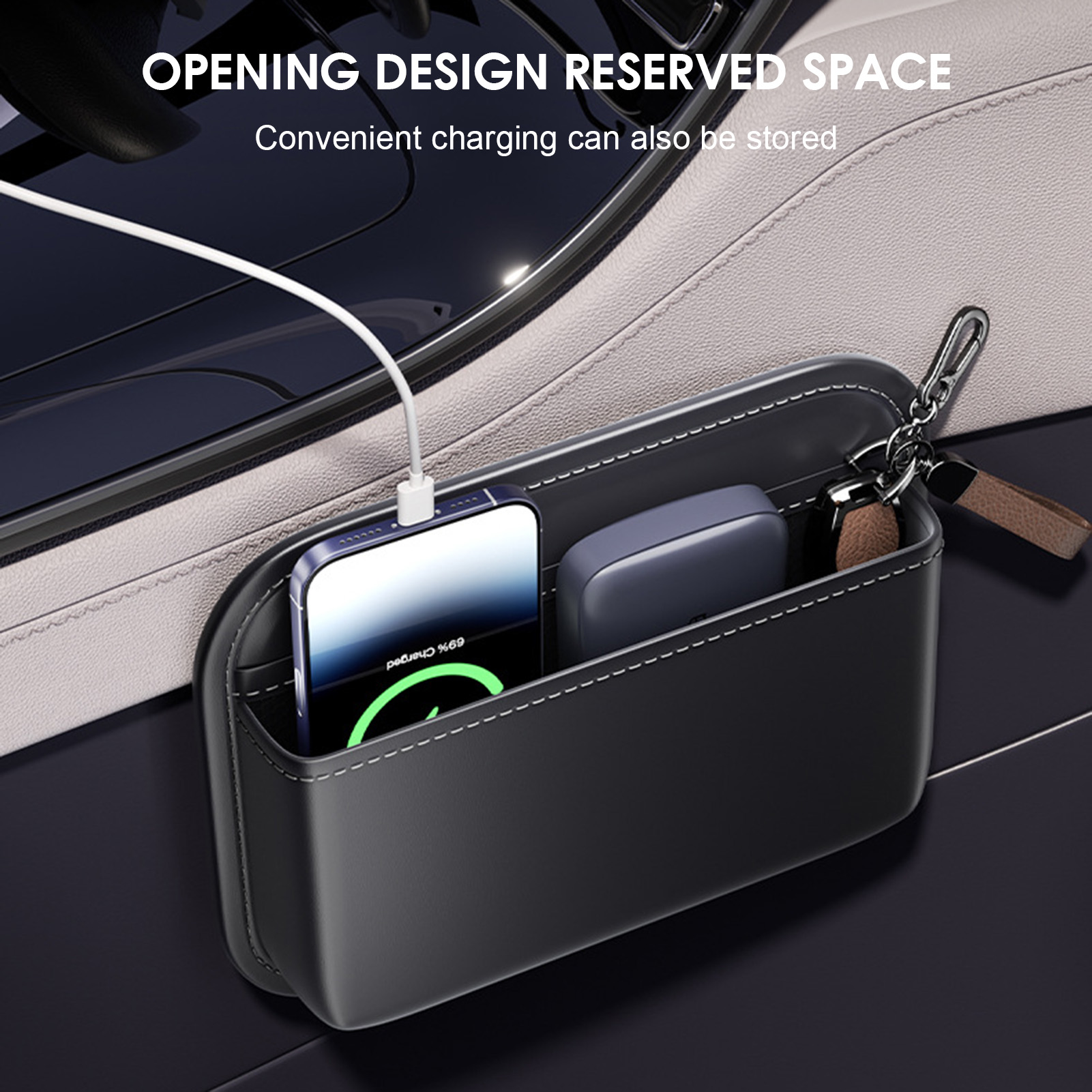 Simple Car Seat Side Pocket Or - Phone Accessories Crochet ulasan dan harga