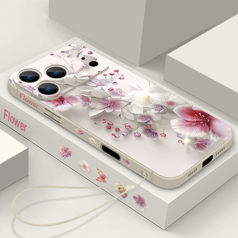 Pink White Flower Case For iPh - Magnetic Phone Case ulasan dan harga