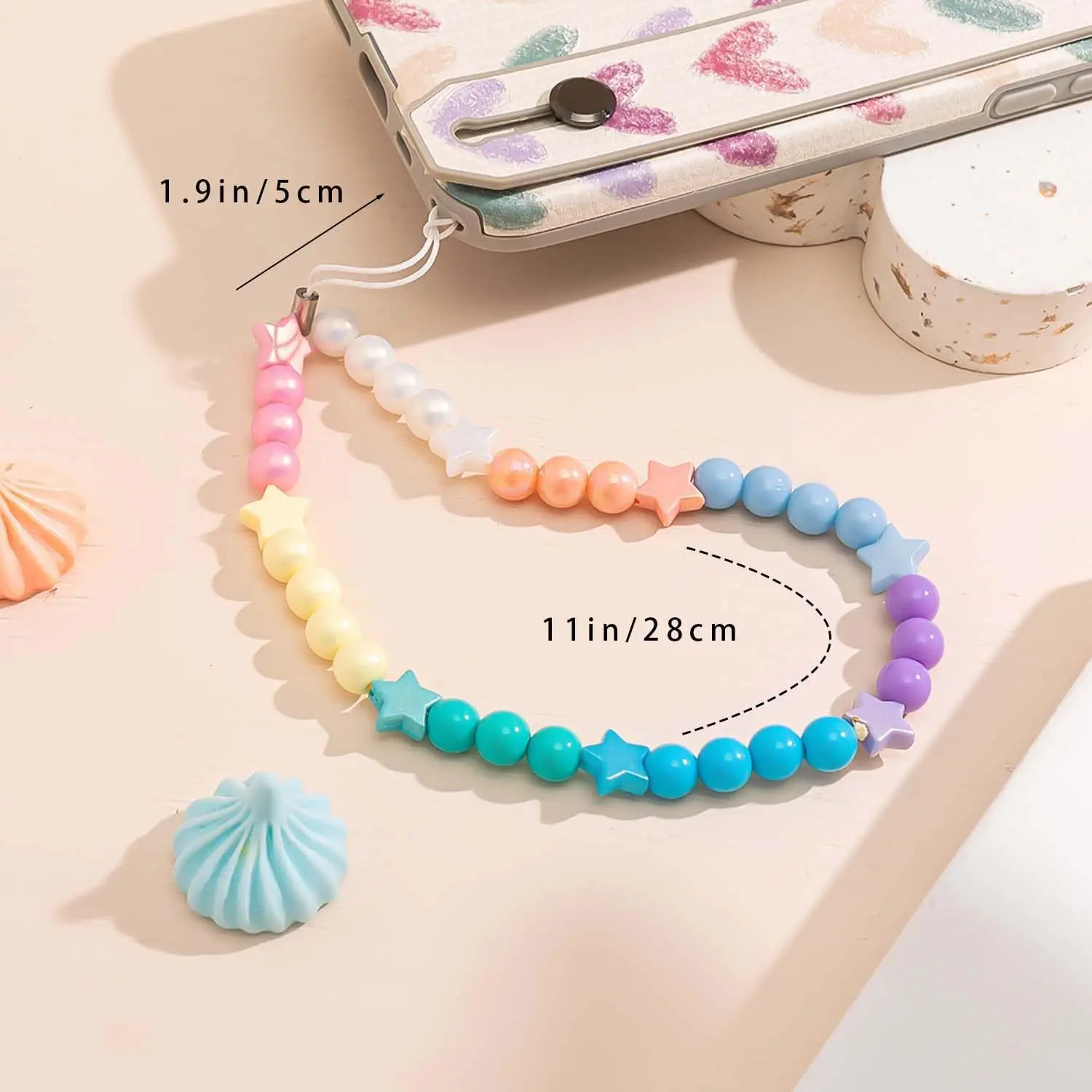 Elegant Beaded Phone Charm Lan - Phone Accessories Beads ulasan dan harga