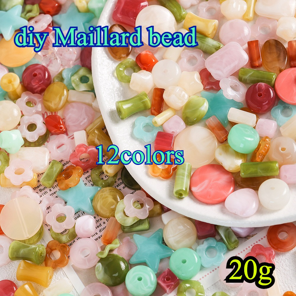 20g Acrylic Dyeing Mixed Shape - Phone Accessories Beads ulasan dan harga