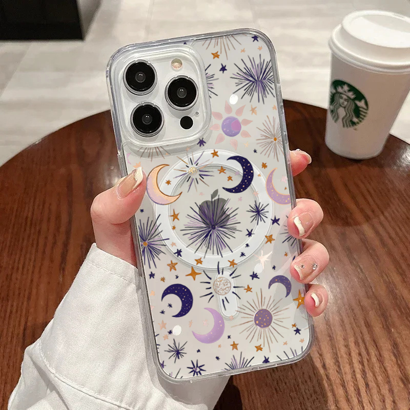 Romantic Sun Moon Stars Phone  - Magnetic Phone Case ulasan dan harga