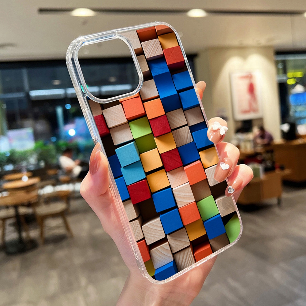 Colored Blocks Magnetic Wirele - Magnetic Phone Case ulasan dan harga