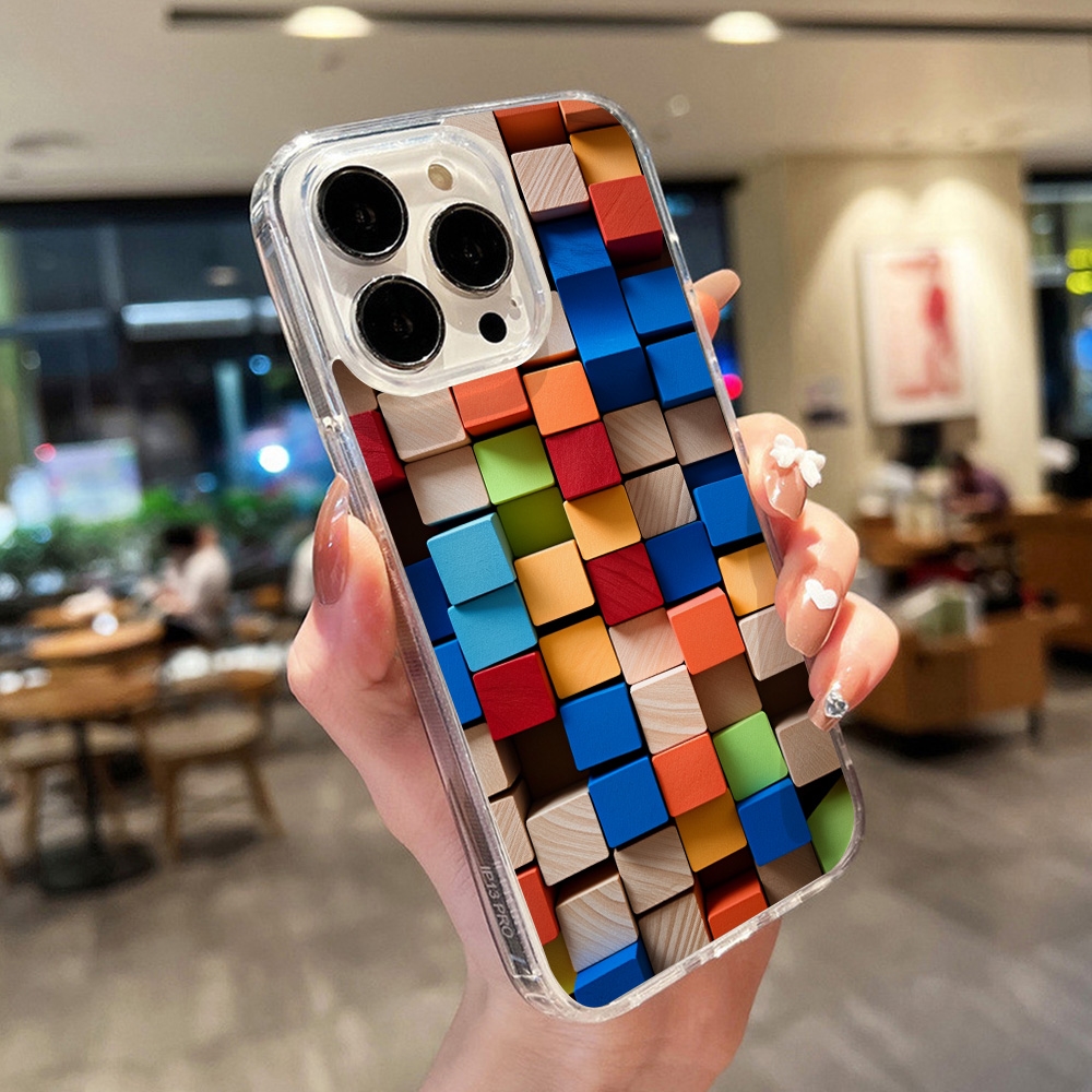 Colored Blocks Magnetic Wirele - Magnetic Phone Case ulasan dan harga