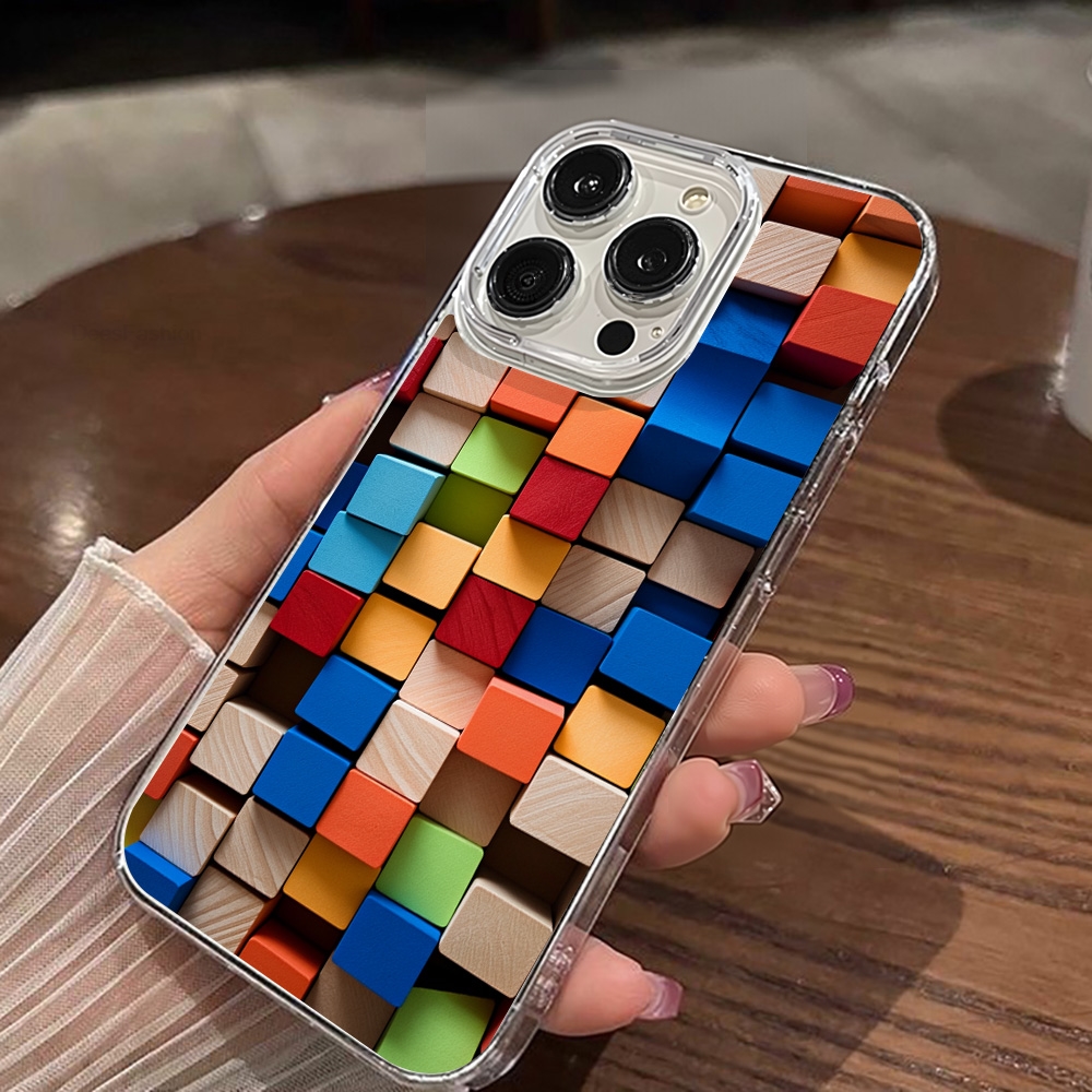 Colored Blocks Magnetic Wirele - Magnetic Phone Case ulasan dan harga