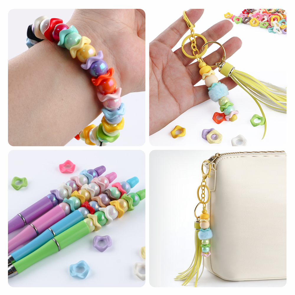 25Pcs15MM Wavy Big Hole Stack  - Phone Accessories Beads ulasan dan harga